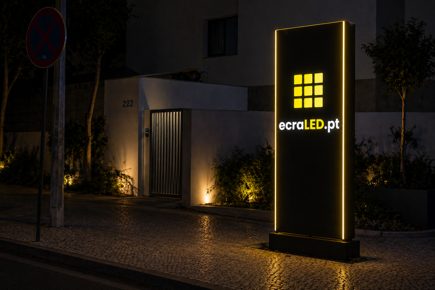 Totem luminoso personalizado